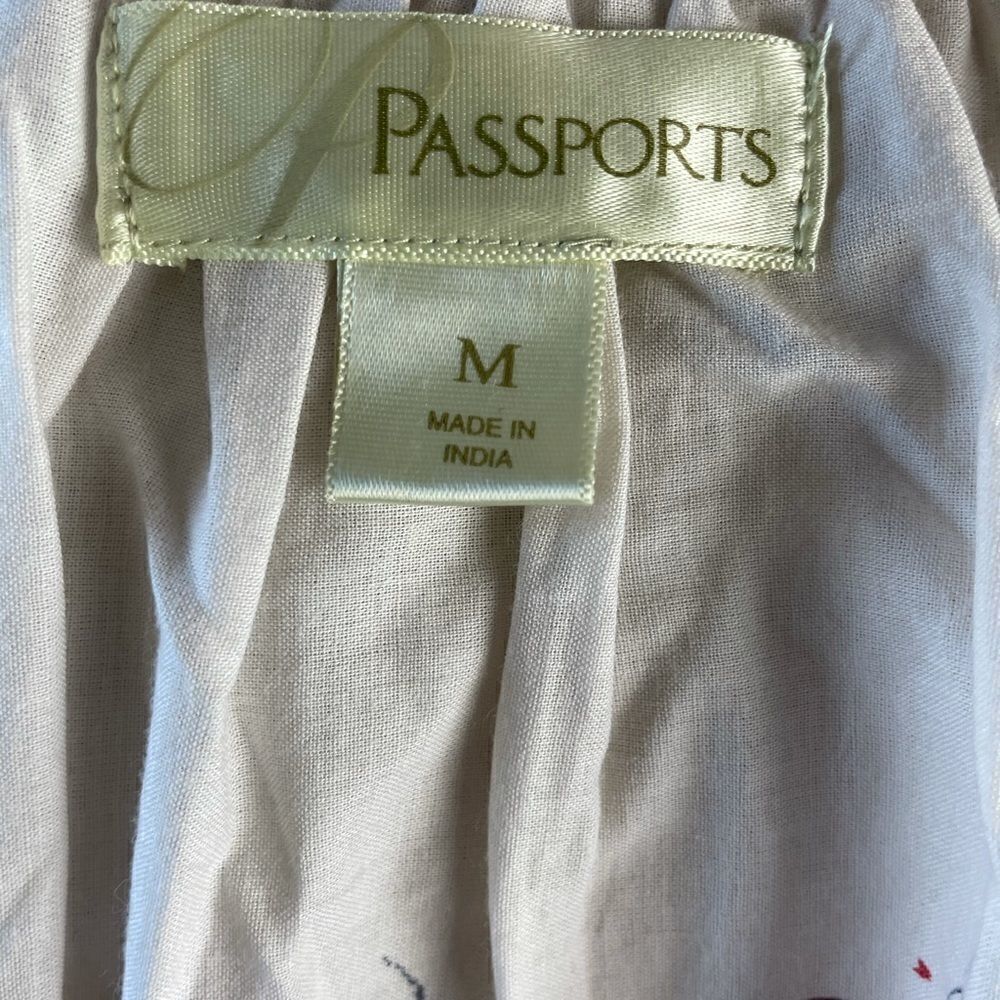 NWT Passports Paisley Tunic Top Size M - Picture 7 of 9